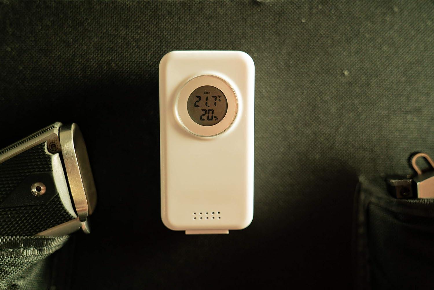 imageLOCKDOWN Digital Hygrometer with Convenient Design Backlit Screen and MinMax Reading for Temp and Humidity Monitoring in Safes Rooms Cases and CabinetsWireless