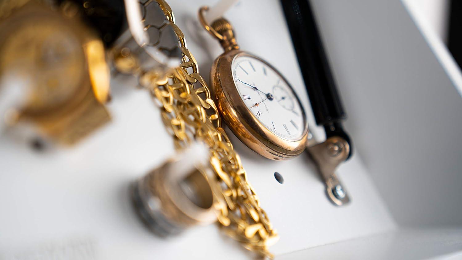 imageLOCKDOWN In Plain Sight Shelf with Discreet Design Easy Magnetic Access Customizable Compartment and PUCK Integration for Home Business and SecurityWhite