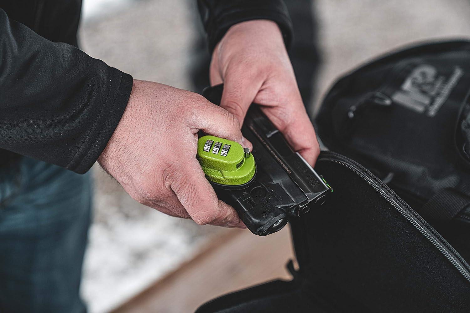 imageLOCKDOWN Trigger Lock with NonMarring California DOJ Approved Design and Heavy Duty Construction for Secured Storage of Rifles Pistols or ShotgunsCombination