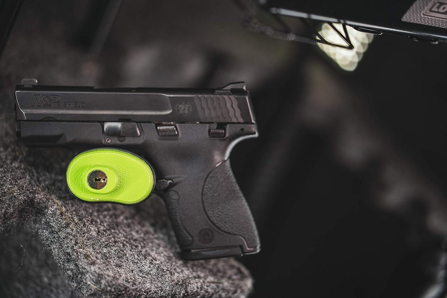 imageLOCKDOWN Trigger Lock with NonMarring California DOJ Approved Design and Heavy Duty Construction for Secured Storage of Rifles Pistols or ShotgunsKeyed