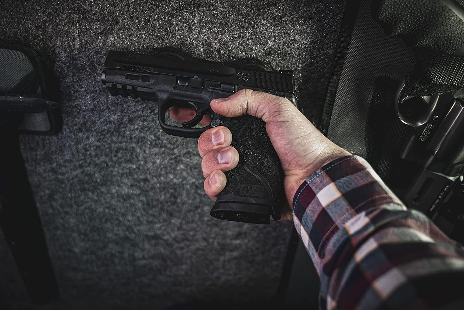 imageLockdown Gun Mount Magnet 2375 LB Capacity with Easy Mounting HeavyDuty for Shotgun Pistol and Rifle Storage and OrganizationOne Size