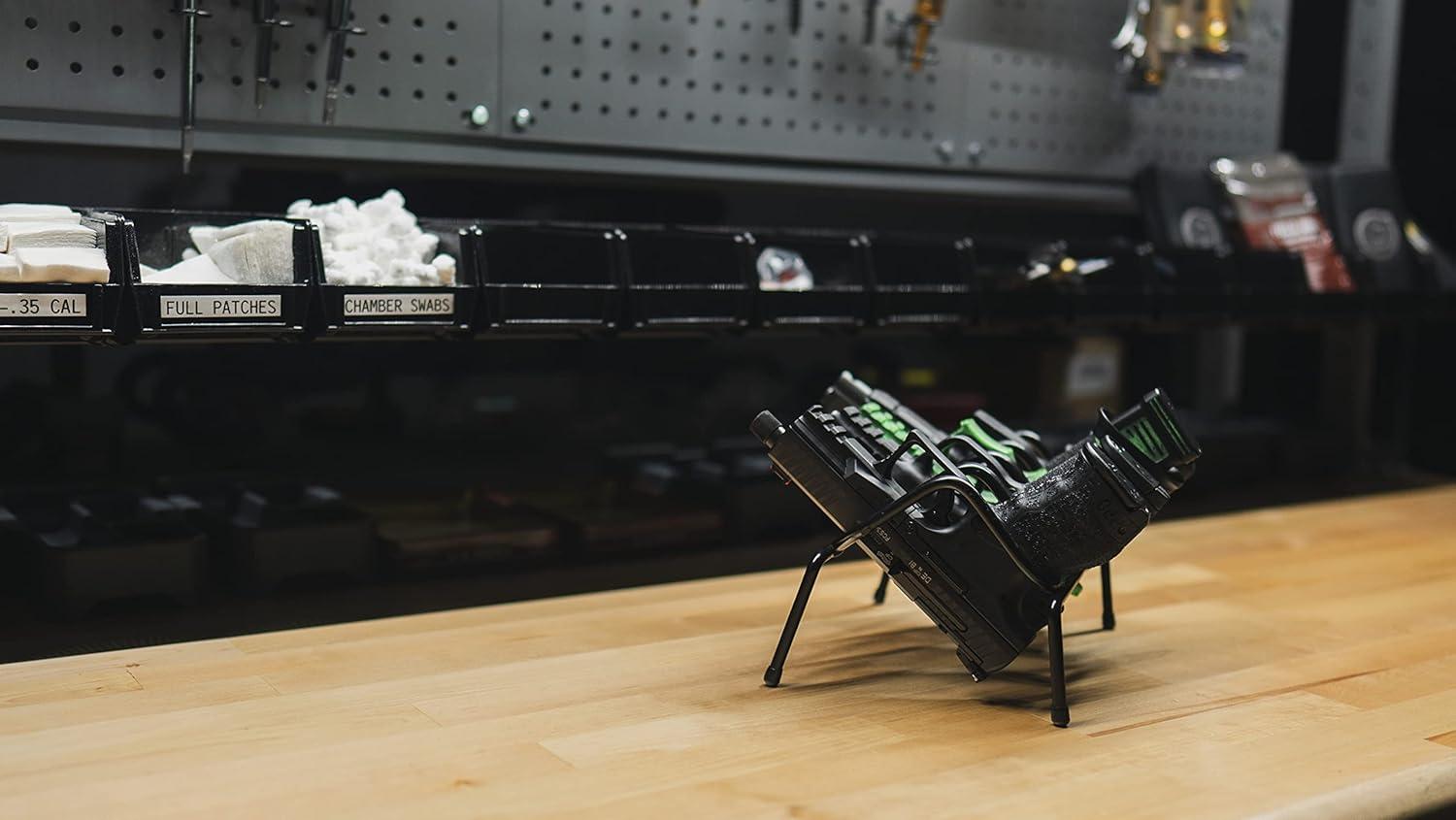 imageLockdown Handgun Rack Barrel Up or Muzzle Holder with 16 Slots Vinyl Coating for Gun Vault and Safe Organization and Storage4 RackBarrel Up