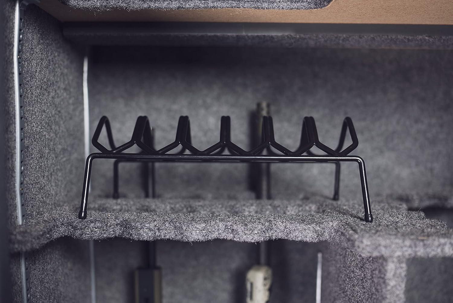 imageLockdown Handgun Rack Barrel Up or Muzzle Holder with 16 Slots Vinyl Coating for Gun Vault and Safe Organization and Storage6 Rack Barrel Up