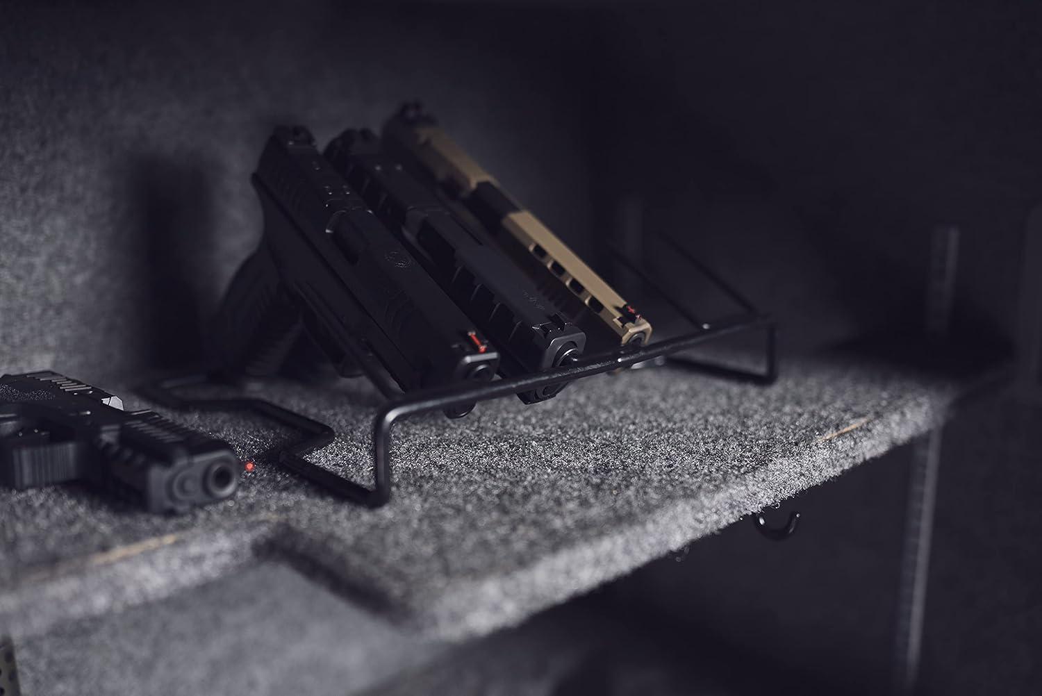 imageLockdown Handgun Rack Barrel Up or Muzzle Holder with 16 Slots Vinyl Coating for Gun Vault and Safe Organization and Storage6 Rack Muzzle