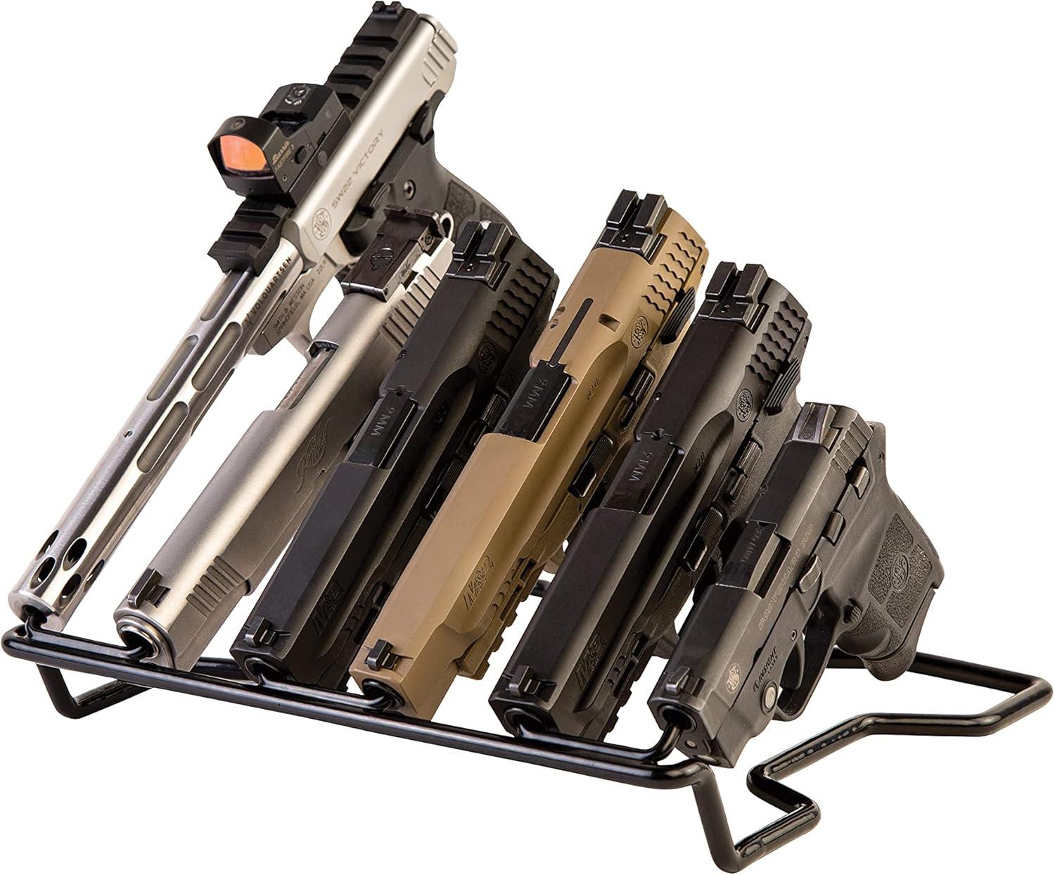 imageLockdown Handgun Rack Barrel Up or Muzzle Holder with 16 Slots Vinyl Coating for Gun Vault and Safe Organization and Storage6 Rack Muzzle