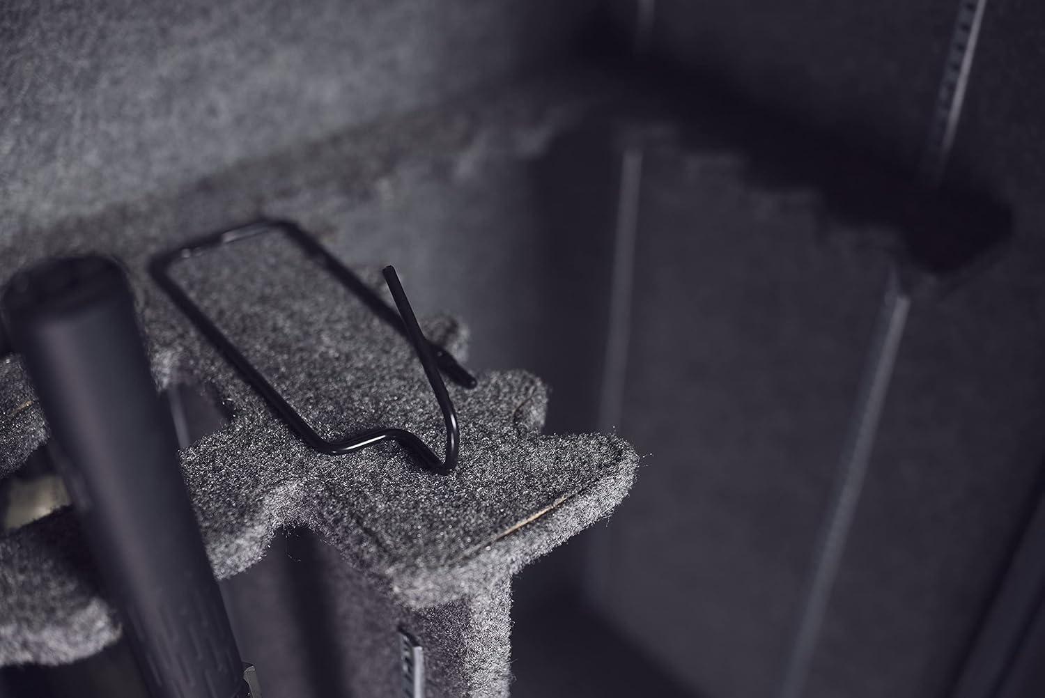 imageLockdown Handgun Rack Barrel Up or Muzzle Holder with 16 Slots Vinyl Coating for Gun Vault and Safe Organization and StorageSingle Rack 3 Pack Muzzle