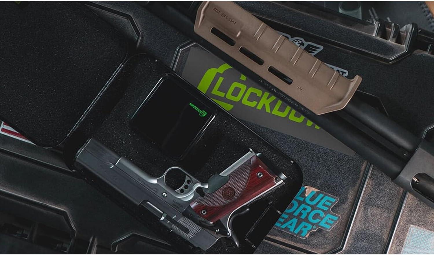 imageLockdown Handgun Vault with All Steel Construction TSA Approval and California DOJ Certification for Secure Storage of Pistols Revolvers Small ValuablesOne Size