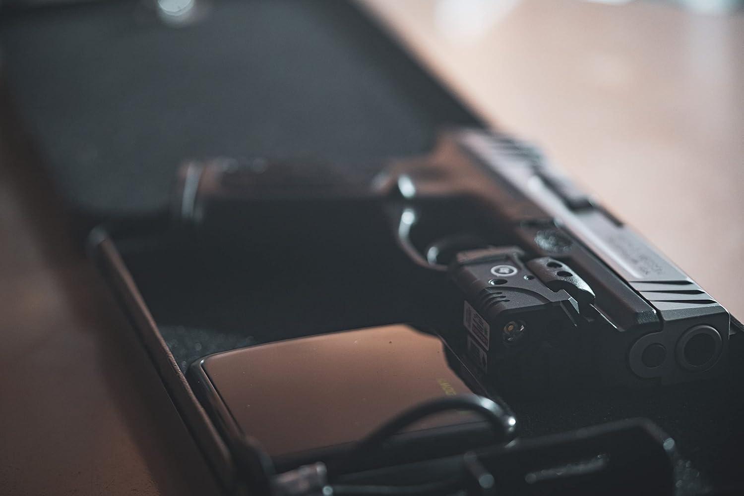 imageLockdown Handgun Vault with All Steel Construction TSA Approval and California DOJ Certification for Secure Storage of Pistols Revolvers Small ValuablesLarge