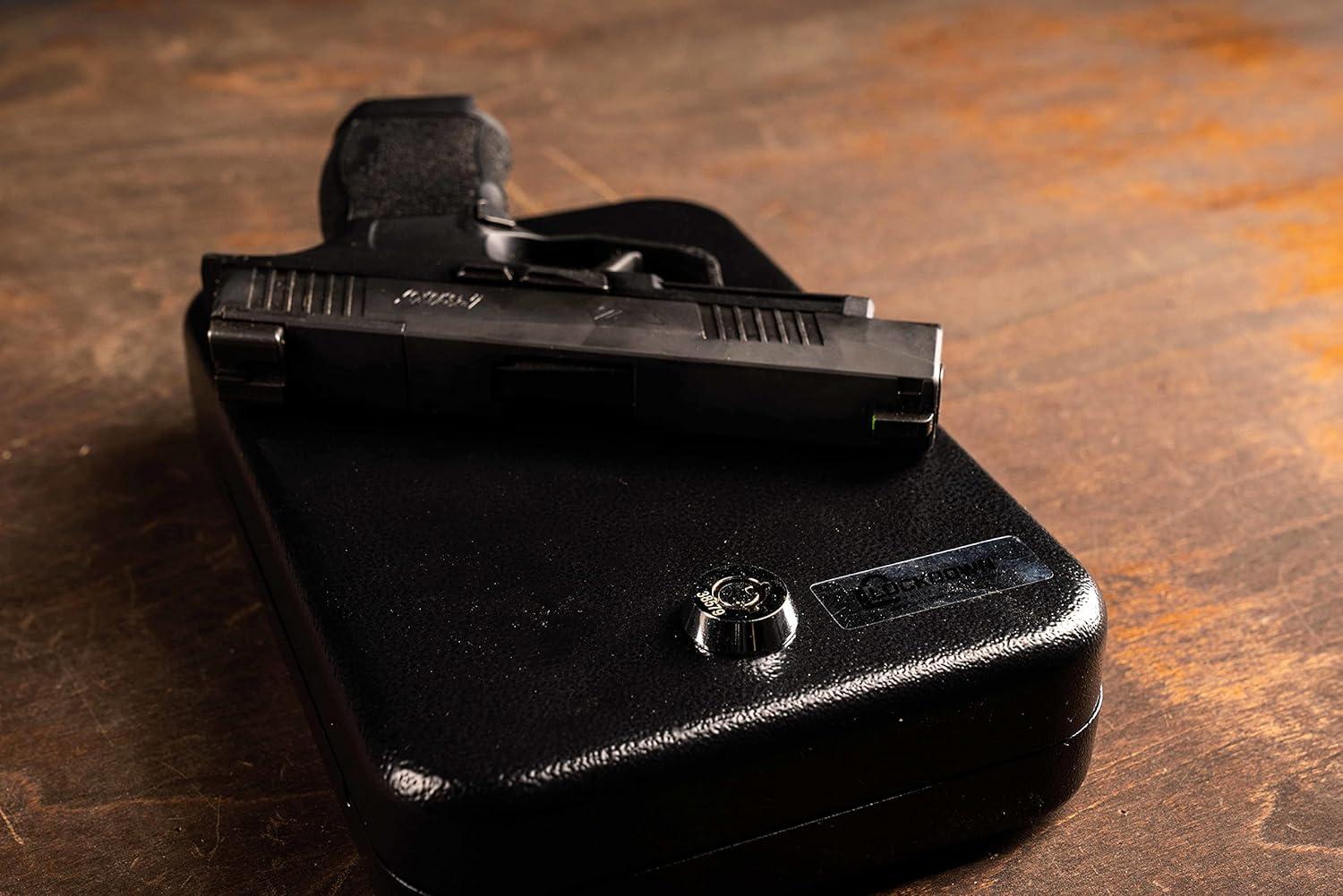 imageLockdown Handgun Vault with All Steel Construction TSA Approval and California DOJ Certification for Secure Storage of Pistols Revolvers Small ValuablesCompact