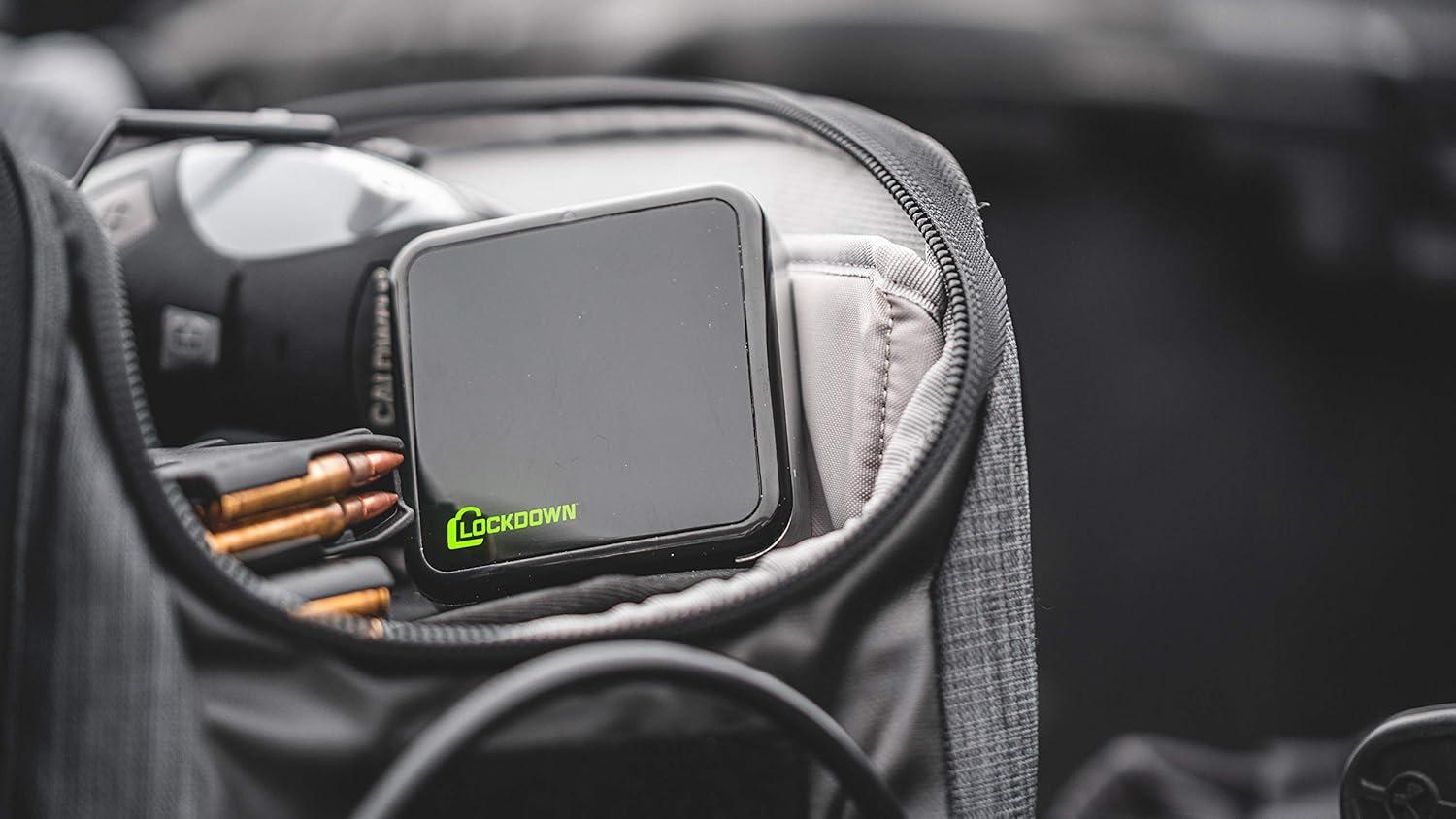 imageLockdown Puck Monitoring System with WiFi Free Updated App Door Sensor Motion and Temperature Detection and Easy Install for Vault House and Room Security