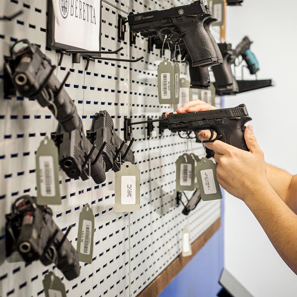 imageLockdown SecureWall Handgun Barrel Peg Straight with Powder Coated Steel Construction and Vinyl Coating for Gun Vault Management Firearm Display and Handgun Organization