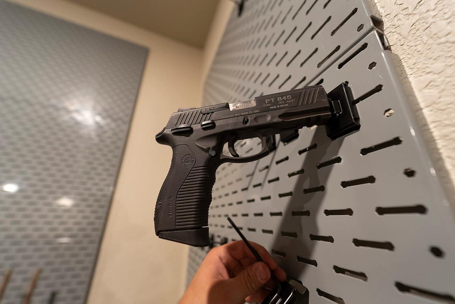 imageLockdown Securewall Angled Barrel Peg with Solid Steel Construction and Custom Storage for Firearm Vault and Gun Room