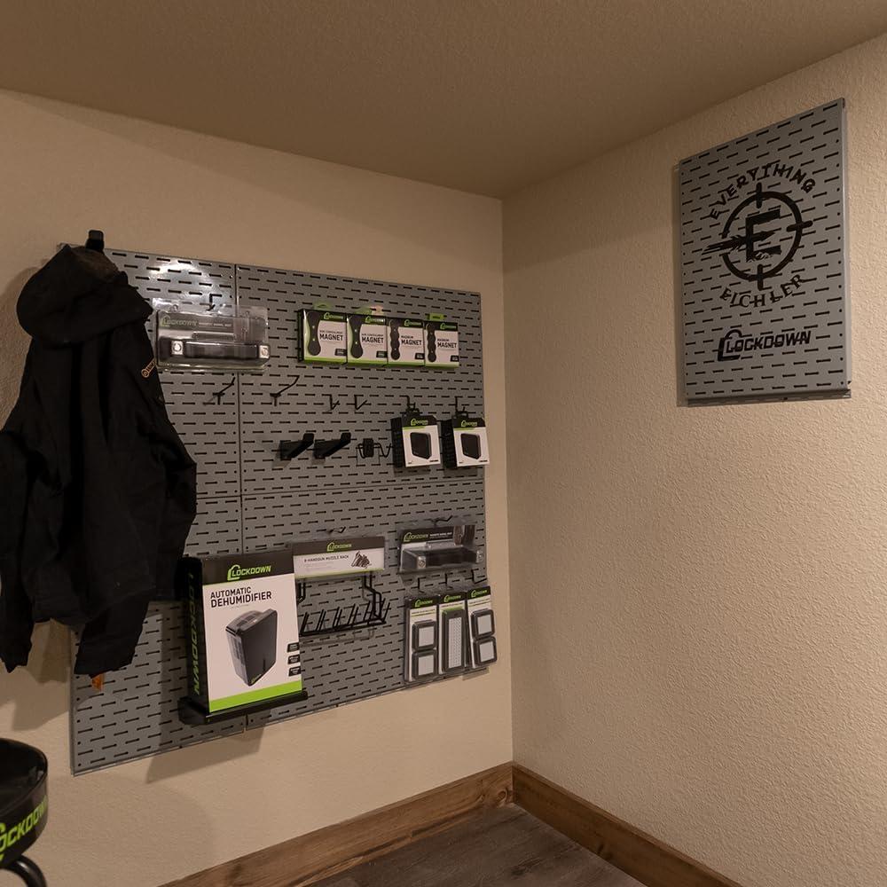 imageLockdown Securewall Heavy Duty Panel with Interconnecting Design Powder Coated for Nonmarring 200 Pound Weight Capacity for Wall Storage Organization16x24