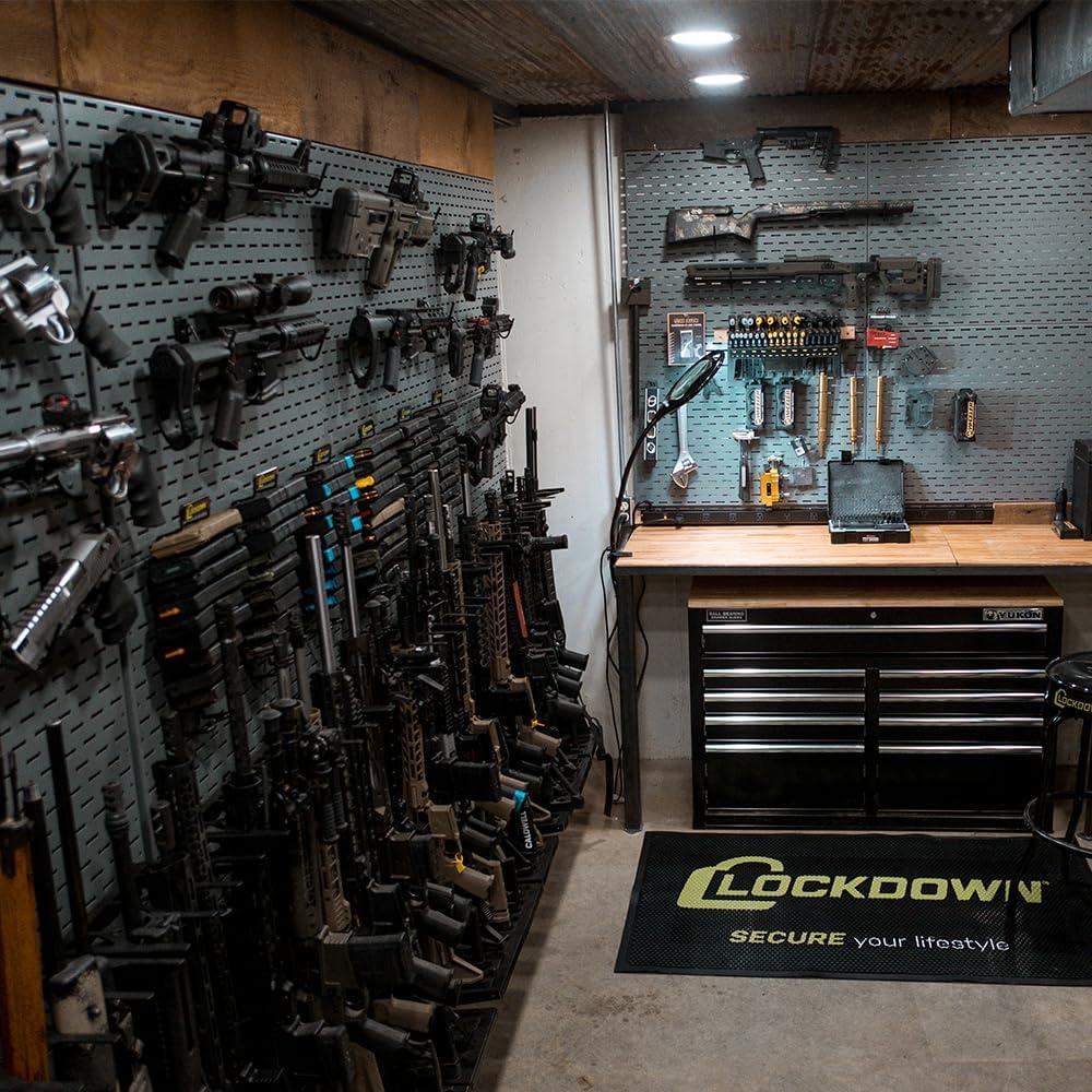 imageLockdown Securewall Heavy Duty Panel with Interconnecting Design Powder Coated for Nonmarring 200 Pound Weight Capacity for Wall Storage Organization32x24