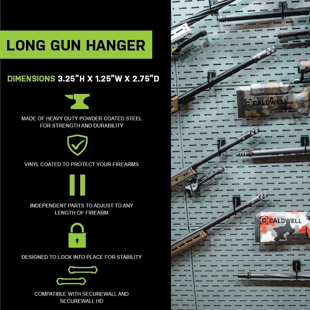 imageLockdown Securewall Horizontal Long Gun Hanger Steel Materials and Custom Storage for Firearms Vaults and Gun Rooms