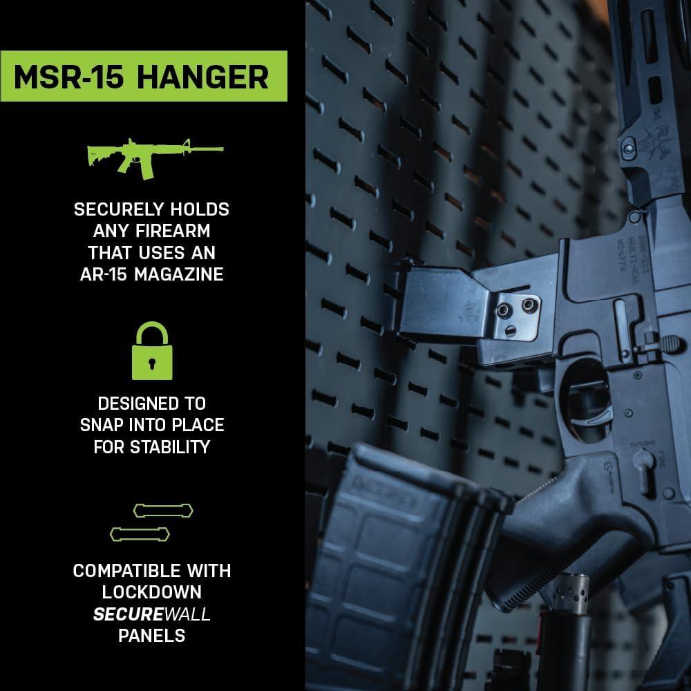 imageLockdown Securewall MSR15 Hanger with Securewall Compatible Design and Simple Setup for Organization Gun Storage Gun Room