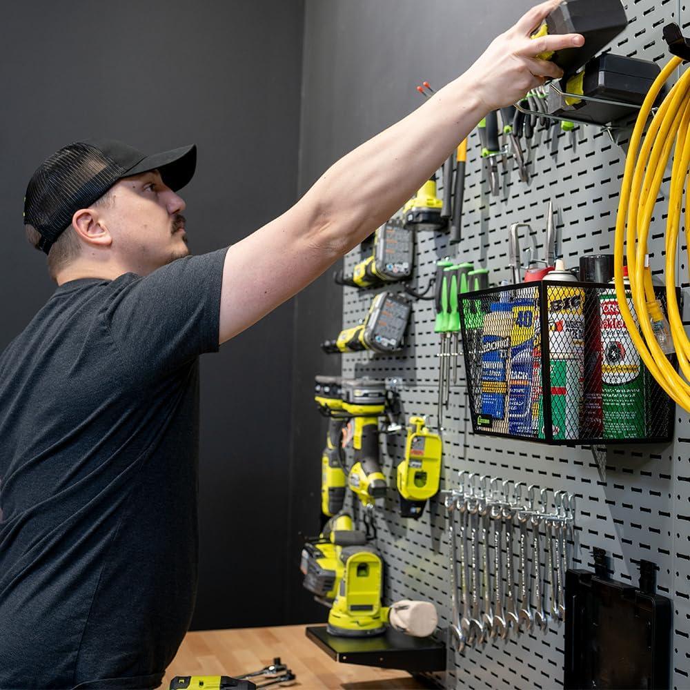 imageLockdown Securewall Panel with Interconnecting Design Powder Coated 100 Pound Capacity for Wall Storage Organization16x24