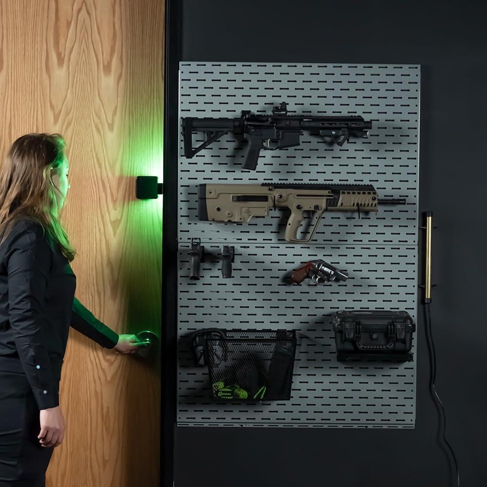 imageLockdown Securewall Panel with Interconnecting Design Powder Coated 100 Pound Capacity for Wall Storage Organization32x24