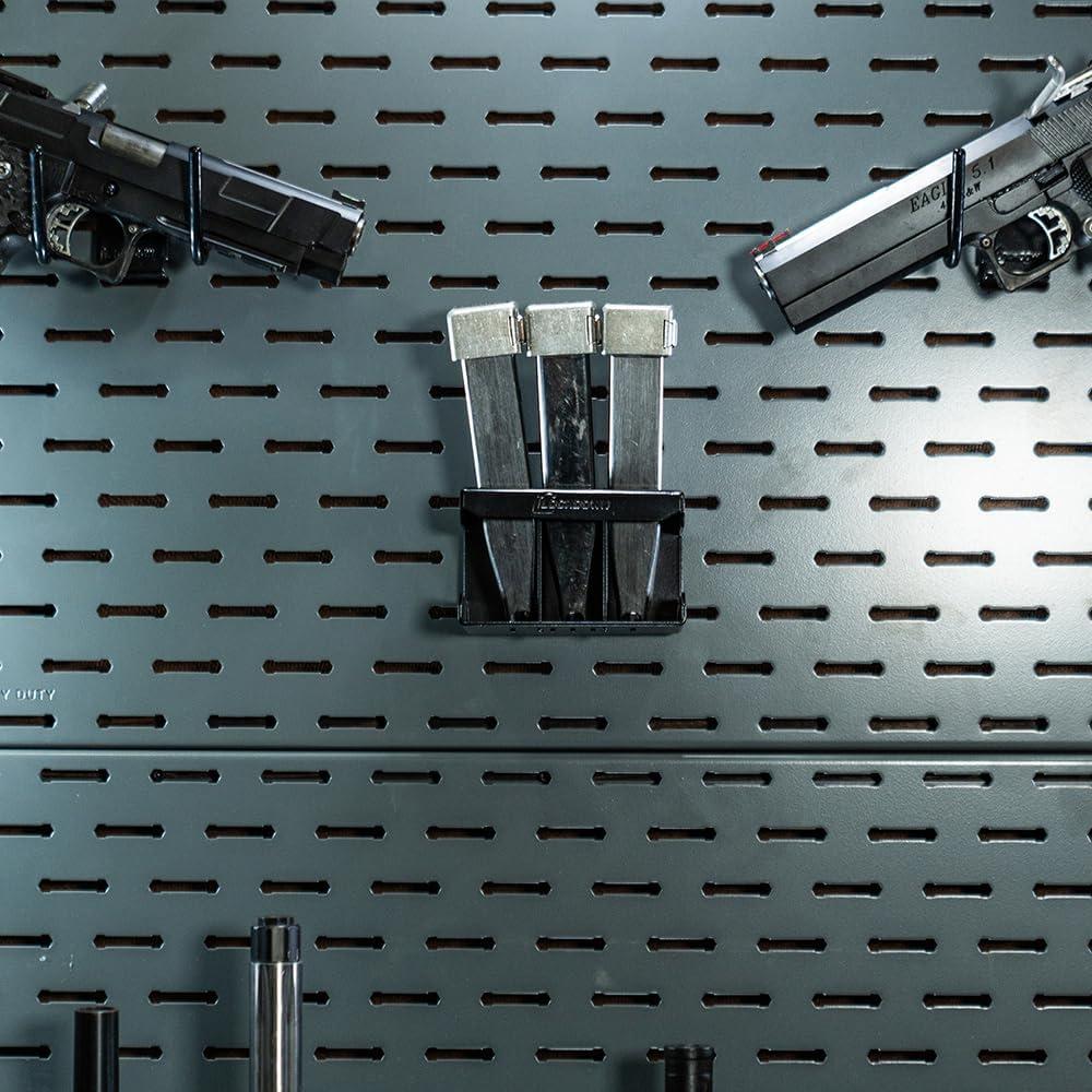 imageLockdown Securewall Pistol Magazine Rack with Universal Design Powder Coated Customizable Build for Organization Pistol Mags Gun Room Storage