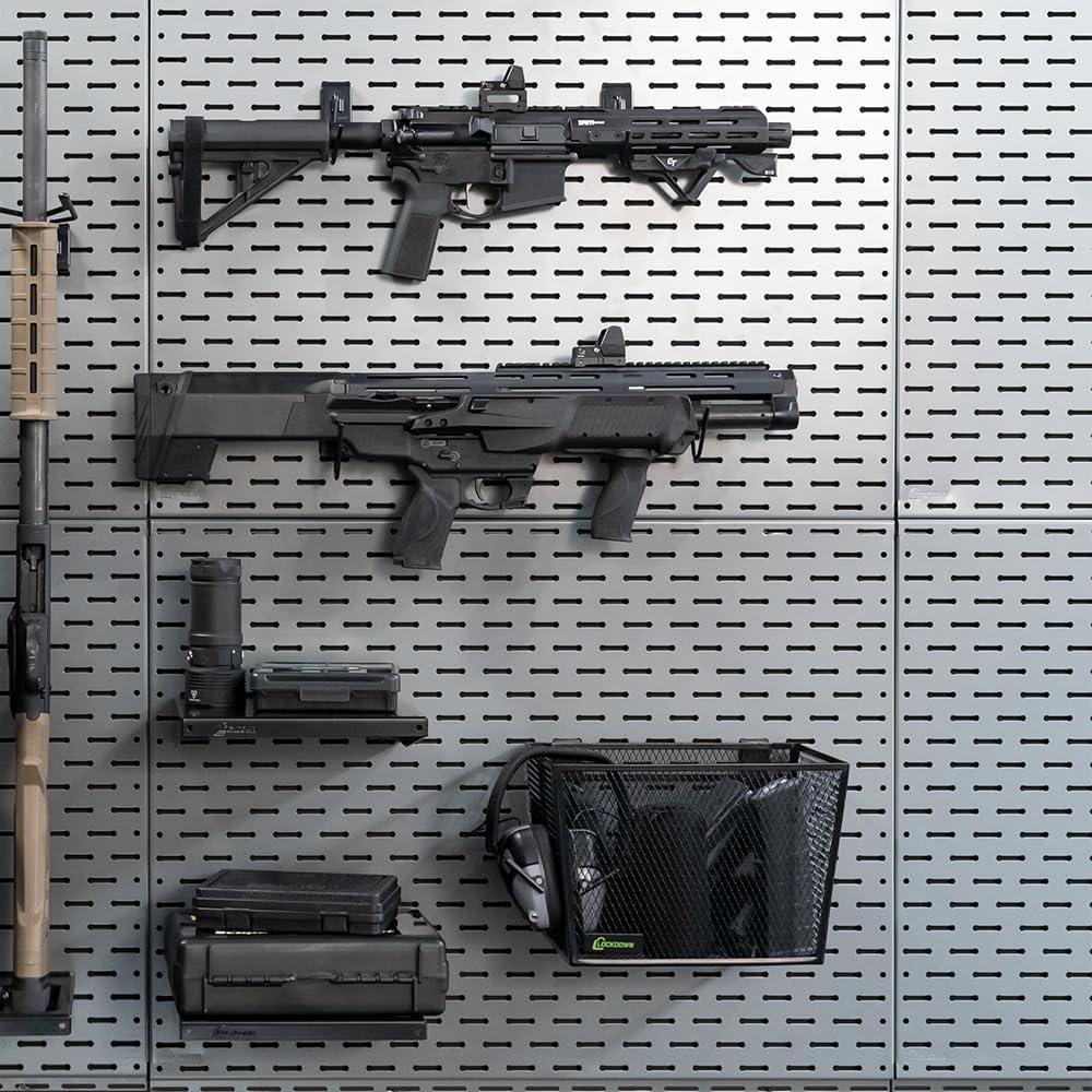 imageLockdown Securewall Shelf with 40 Pound Capacity Solid Steel Construction and Custom Storage for Firearms Vaults and Gun Rooms