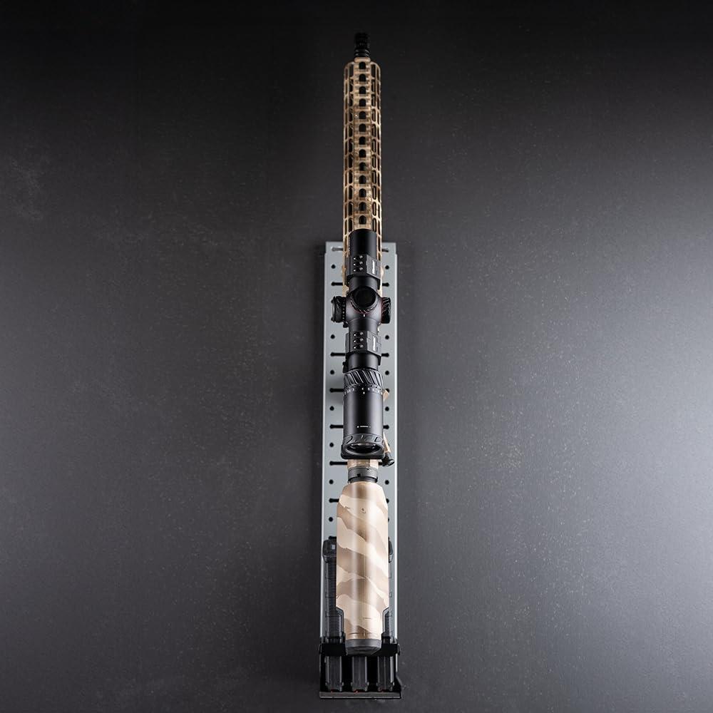 imageLockdown Securewall Tactical Rifle Kit with Narrow Securewall Panel Mag Rack and MSR Hanger for Organization Gun Storage