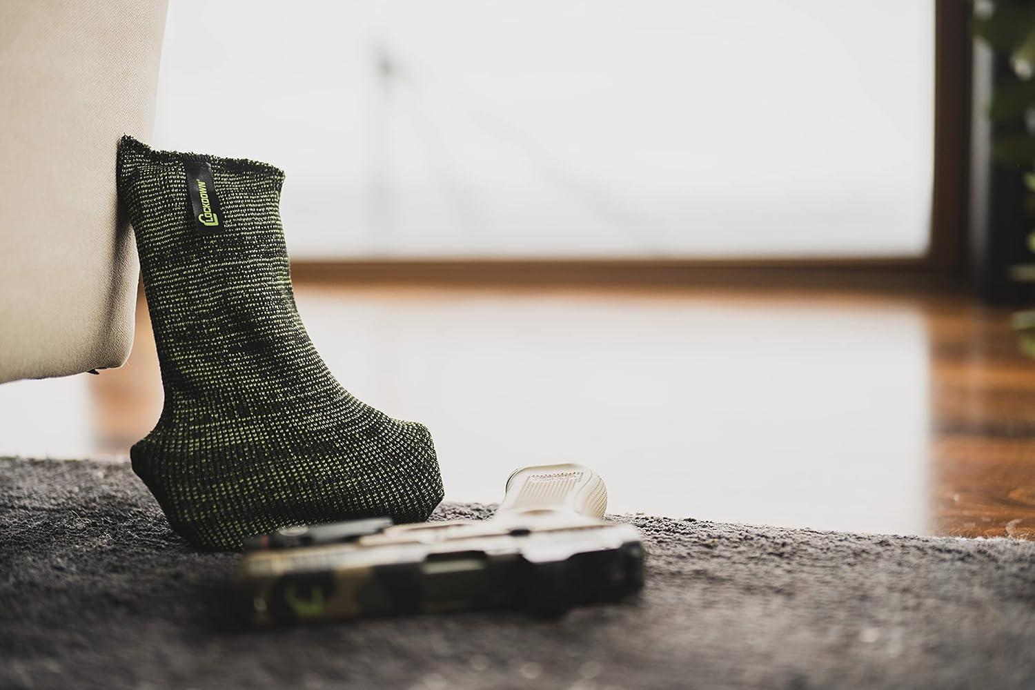 imageLockdown Silicone Gun Socks with Multiple Sizes Breathable RustPreventing Moisture Wicking Material and Cinch Top for Damage Free Firearm StoragePistol