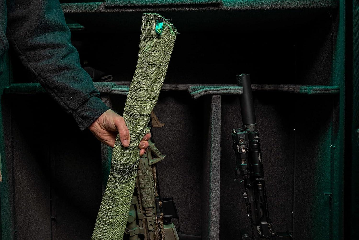 imageLockdown Silicone Gun Socks with Multiple Sizes Breathable RustPreventing Moisture Wicking Material and Cinch Top for Damage Free Firearm StorageShotgunRifle