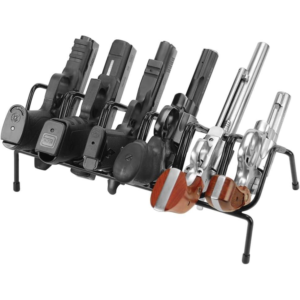 imageLockdown Handgun Rack Barrel Up or Muzzle Holder with 16 Slots Vinyl Coating for Gun Vault and Safe Organization and Storage6 Rack Barrel Up