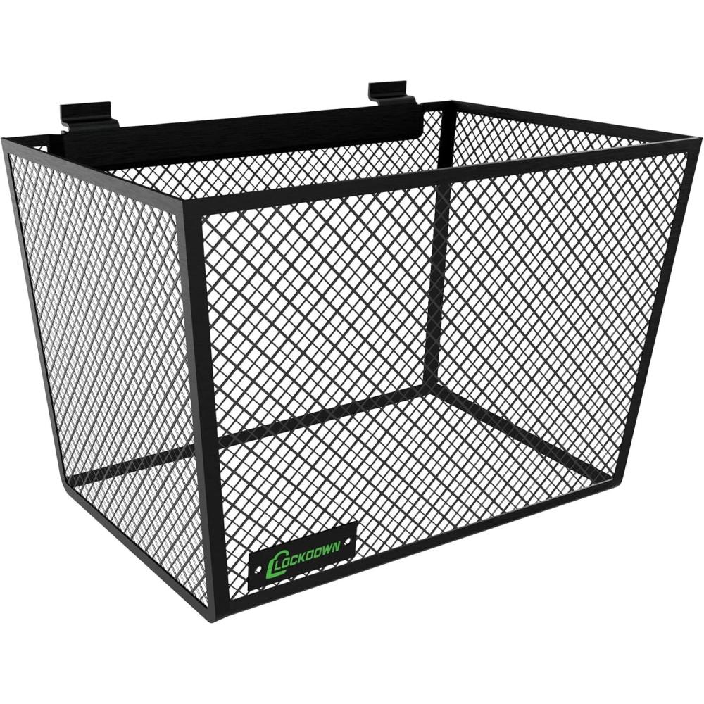 imageLockdown Securewall Basket with 15 Pound Capacity Solid Steel Construction and Custom Storage for Firearms Vaults and Gun Rooms