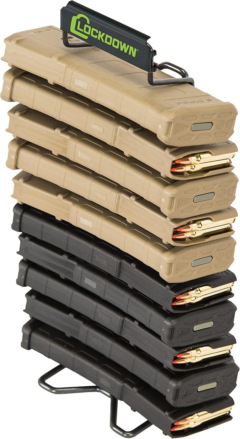 imageLockdown Magazine Rack with Vinyl Coating and Steel Frame for Gun Vault Organization Storage and Security