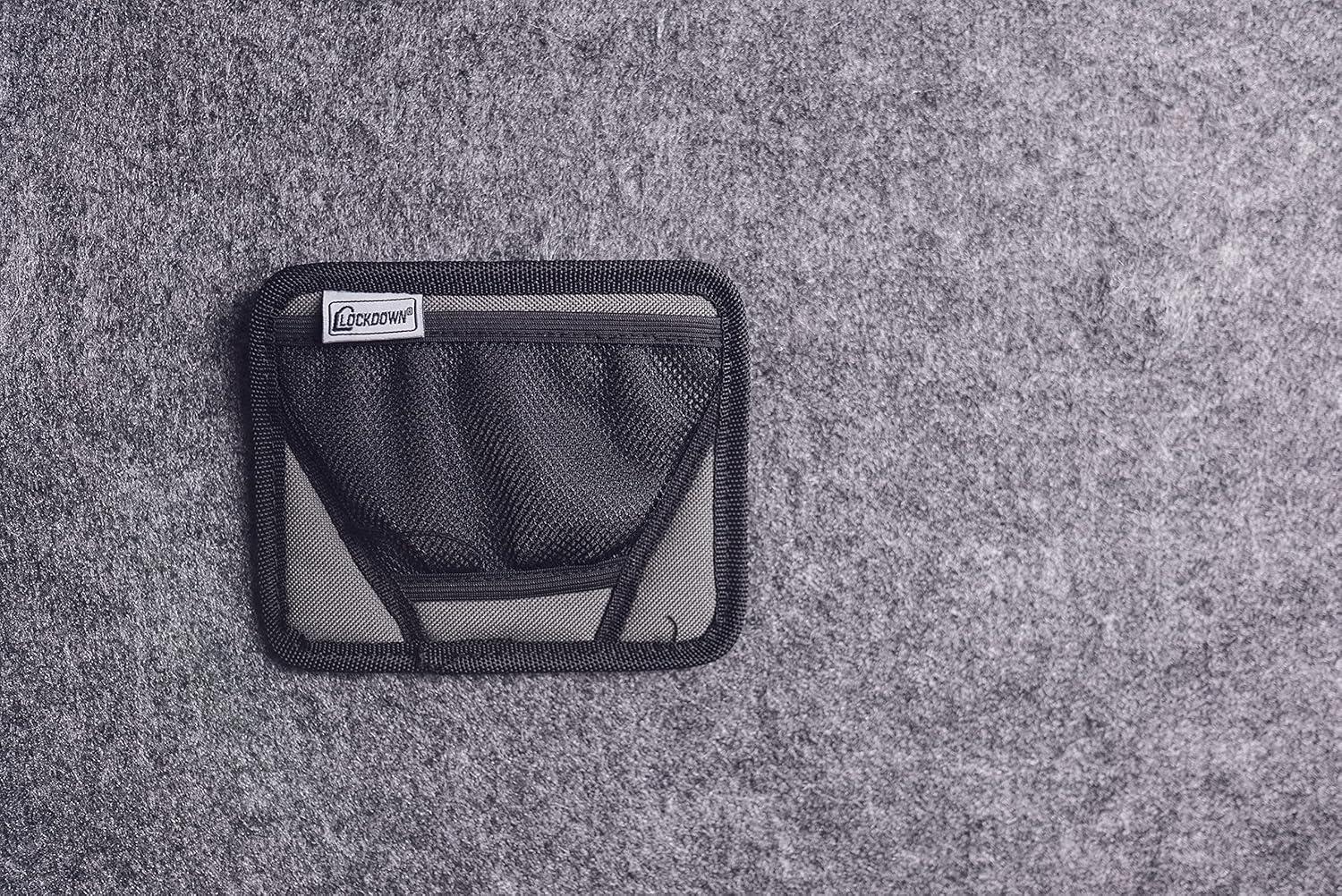 imageLockdown Vault Handgun Hanger with Mesh Pocket and Elastic Band for Gun Safe Organization Storage and SecurityBlack