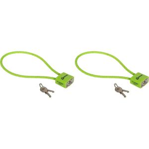 Lockdown 15 Inch Cable Gun Lock with Non-Marring, California DOJ Approved Design and Keyed Padlock for Secured Storage of Rifles, Pistols or Shotguns, Green (Pack of 2)(One Size (Pack of 2))