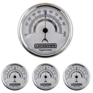Lockdown Vault Hygrometer for Monitoring Humidity and Moisture Control in Gun Vault, Safe, Storage(4.5 Inch x 1.25 Inch x 7.25 Inch (Pack of 4))