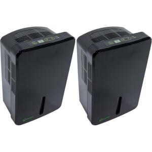 LOCKDOWN Automatic Dehumidifier with Quiet Operation, Drain Hose and Self Monitoring Controls for Humidity Control in Small Rooms, Safes and Closets(One Size (Pack of 2))